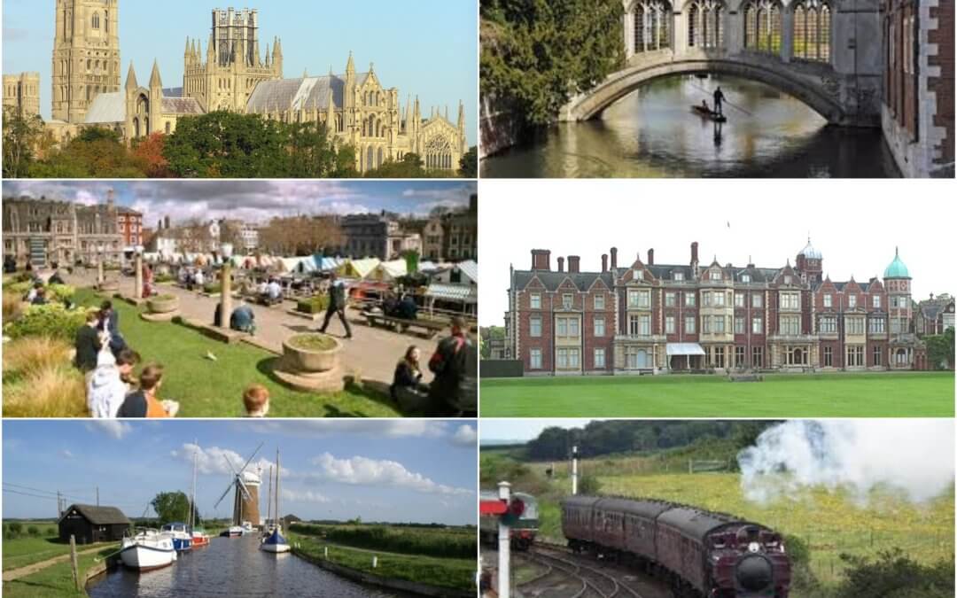 Ely, Cambridge, Norwich, Sandringham House, Norfolk Broads, North Norfolk Railway